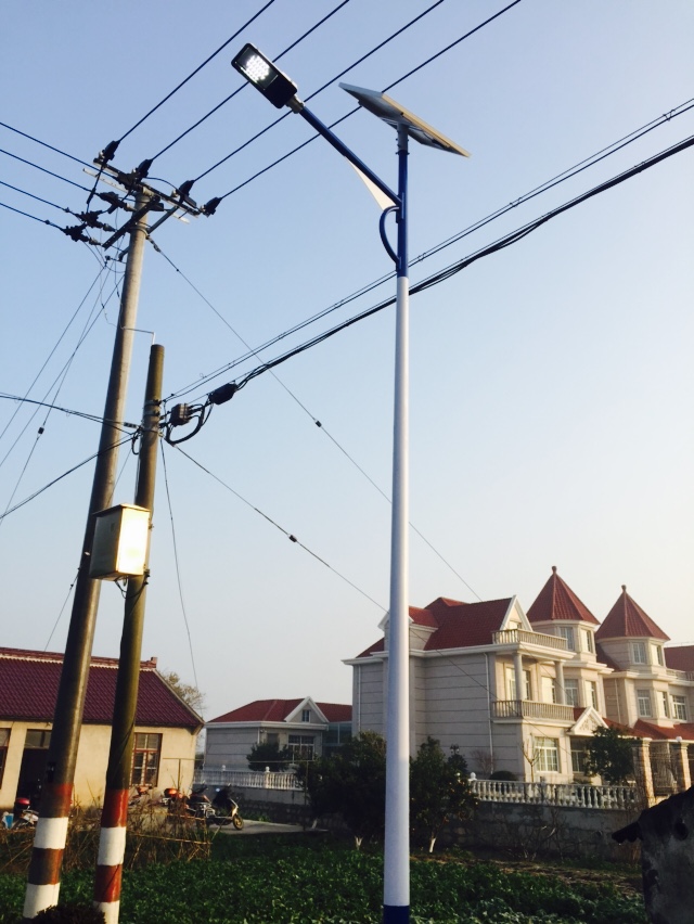 上海崇明岛第四批太阳能路灯建设